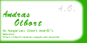 andras olbort business card